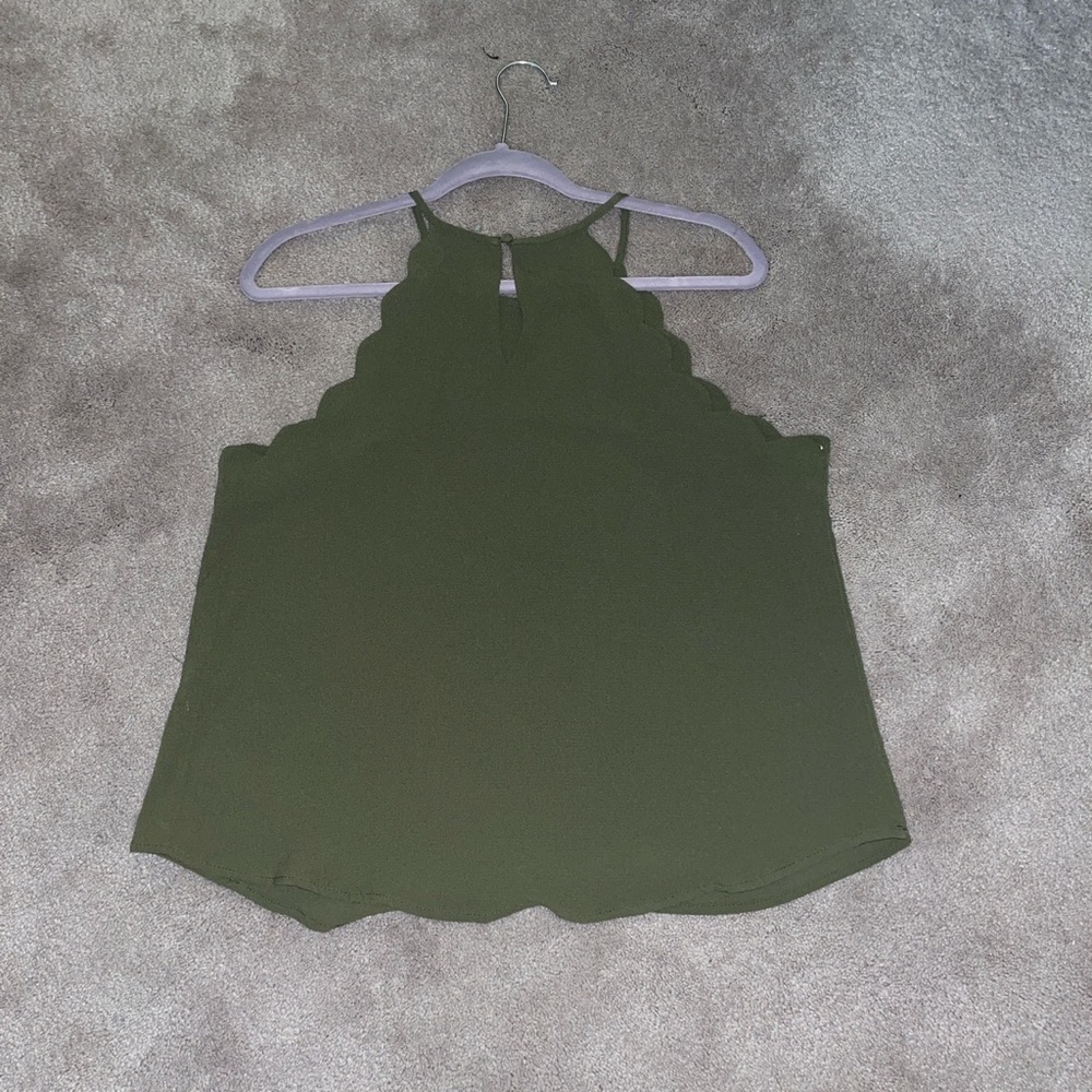Olive green summer top